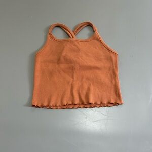Art Class Terracotta Ribbed Tank Top Kids